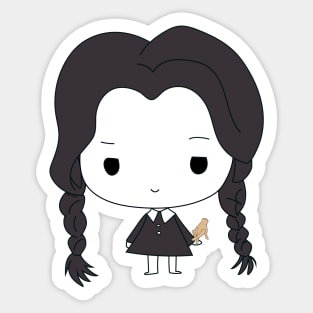 Chibi Wednesday Addams Sticker